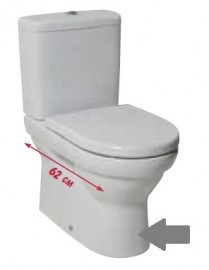 JIKA TIGO stojící kombinační mísa, hluboké splachování  4,5/3 l, VARIO odpad   H8242160000001